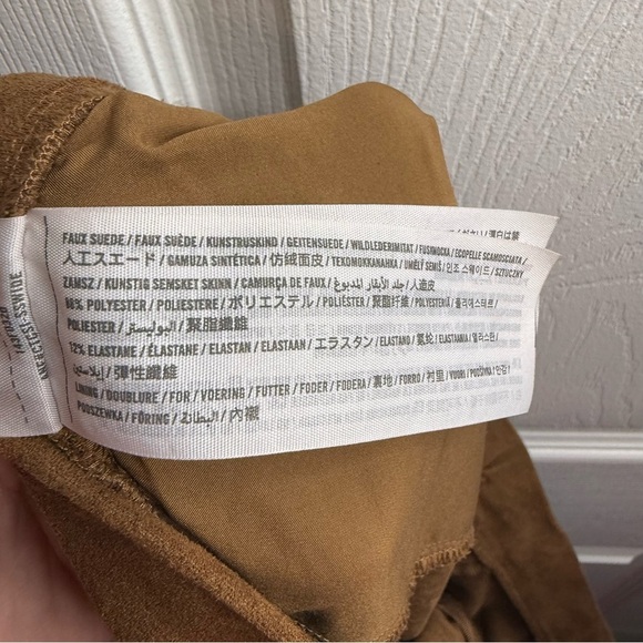 Abercrombie & Fitch Brown Faux Suede Belted Mini Skirt Size XL GUC - Picture 5 of 7